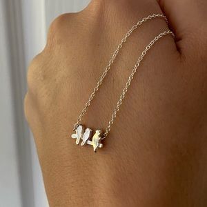Silver Three Birds Necklace
